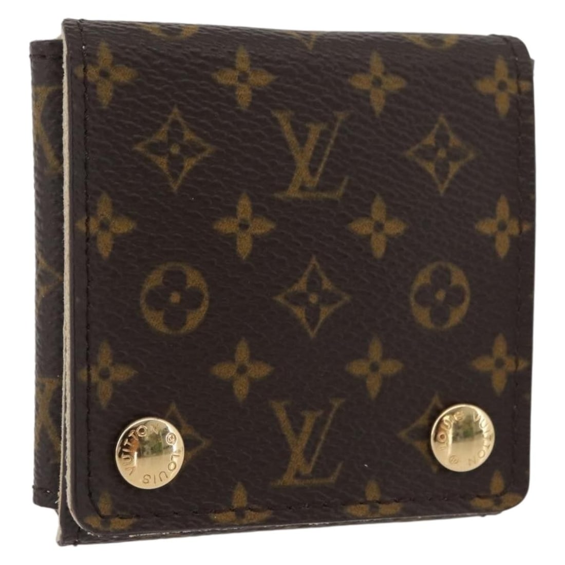 Monogram Canvas Jewelry Box by Louis Vuitton France: Monogram Canvas Jewelry Box by Louis Vuitton France This Louis Vuitton jewelry box is crafted from signature Monogram Canvas and designed for women. Compact and stylish, it features a monogram pattern