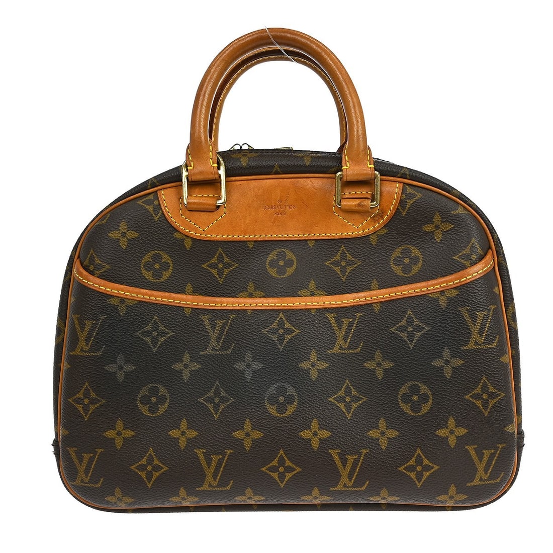 Louis Vuitton Trouville Monogram Canvas Medium Handbag: Louis Vuitton Trouville Monogram Canvas Medium Handbag This Louis Vuitton Trouville handbag features the iconic Monogram canvas leather exterior with double brown handles and a zip closure. The medium
