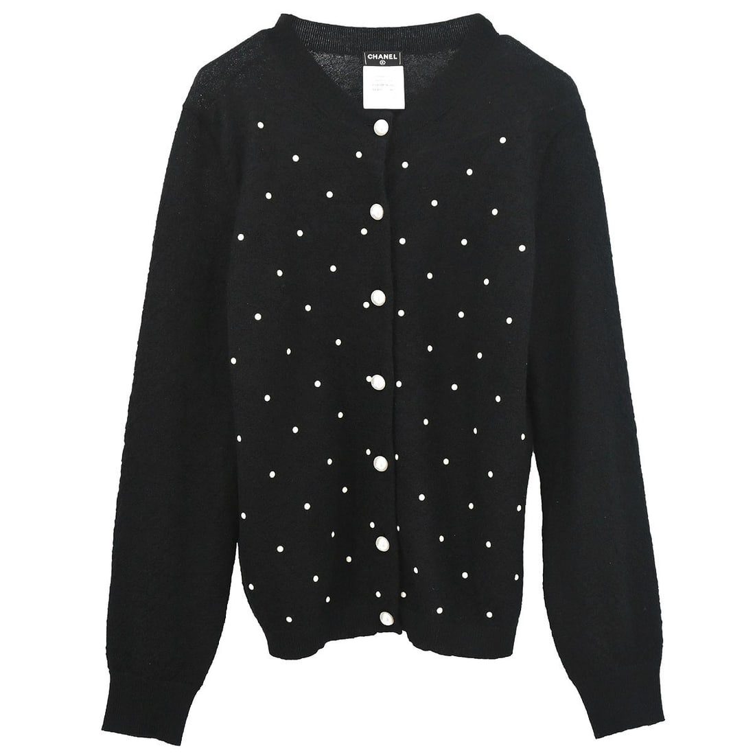 Black Mohair Cashmere Cardigan Sweater Chanel Size 40 Long Sleeve (1 of 18)