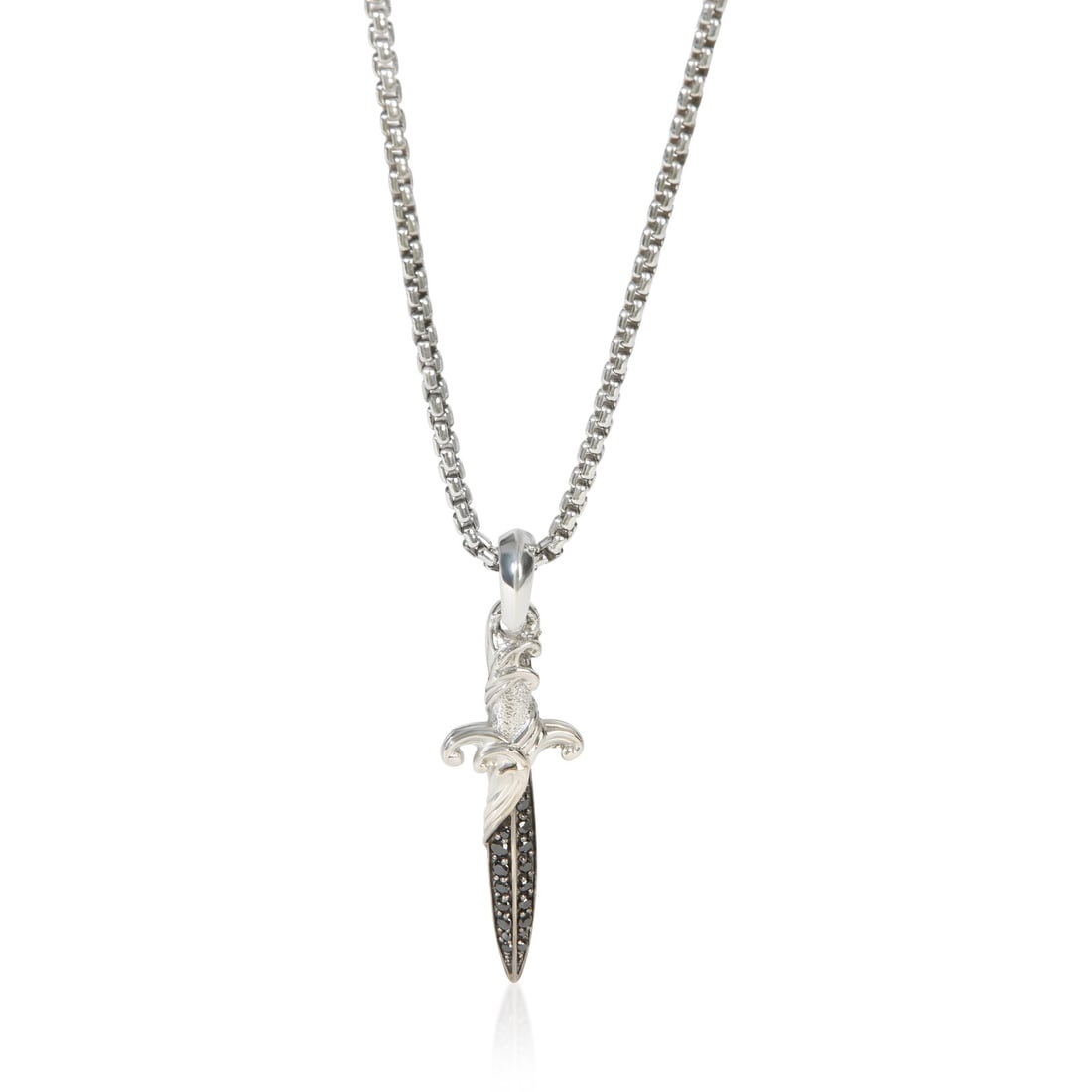 David Yurman Waves Dagger Sterling Silver Diamond Pendant (1 of 3)