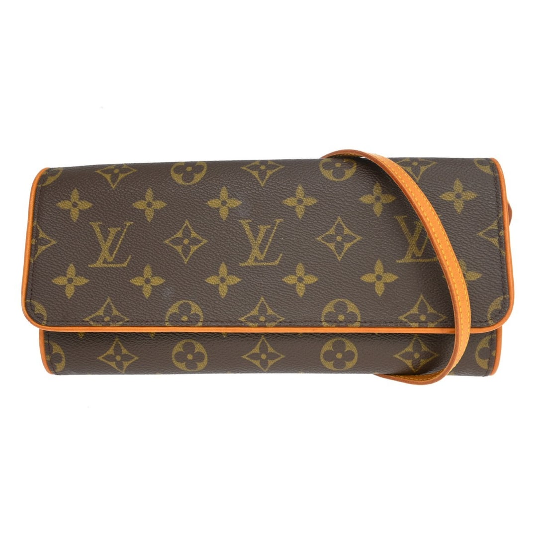 Louis Vuitton Pochette Twin GM Monogram Crossbody Bag: Louis Vuitton Pochette Twin GM Monogram Crossbody Bag This Louis Vuitton Monogram Pochette Twin GM bag features the classic monogram canvas leather exterior with brown accents and a beige Alcantara li