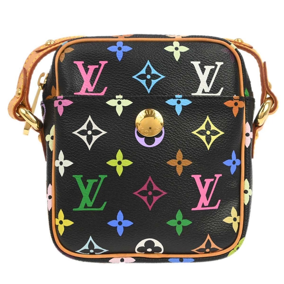 Louis Vuitton Multi Color Rift crossbody bag black monogram canvas: Louis Vuitton Multi Color Rift crossbody bag black monogram canvas This Louis Vuitton Multicolor Rift Shoulder Bag features the iconic monogram pattern in a black colorway with colorful accents. Craft