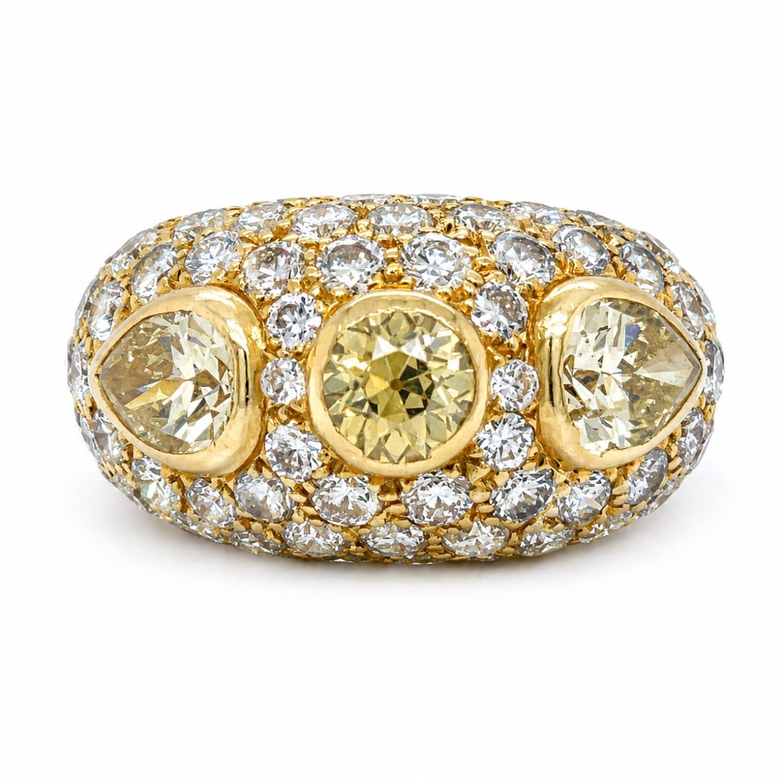 Stunning 7.80 Ct VCA Paris Diamond Ring 18K Yellow Gold (1 of 3)
