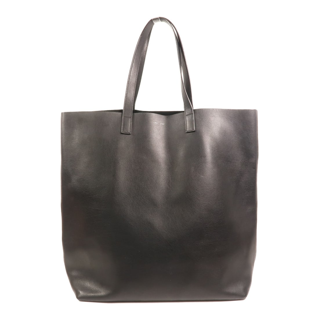 Saint Laurent Black Leather Shopper Tote YSL Model 396906: Saint Laurent Black Leather Shopper Tote YSL Model 396906 This SAINT LAURENT YSL Bold Shopper Tote Bag is crafted from black leather and features a spacious design. Made in Italy, it offers a classic 