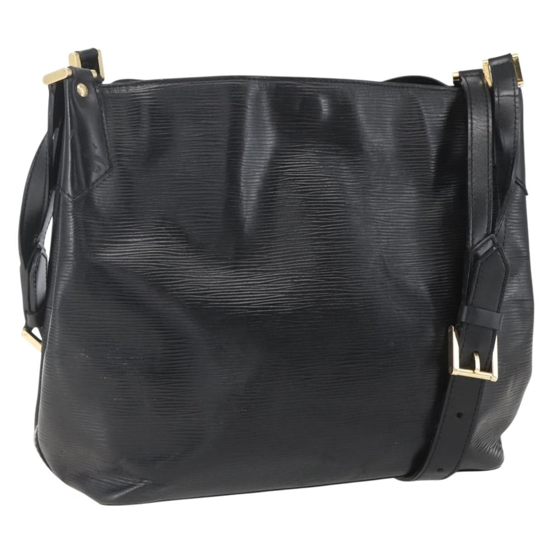 Black Epi Leather Louis Vuitton Mandara Shoulder Bag 27cm: Black Epi Leather Louis Vuitton Mandara Shoulder Bag 27cm This Louis Vuitton Mandara handbag is crafted from black Epi leather, designed for female use. The bag features a shoulder strap and metal fit