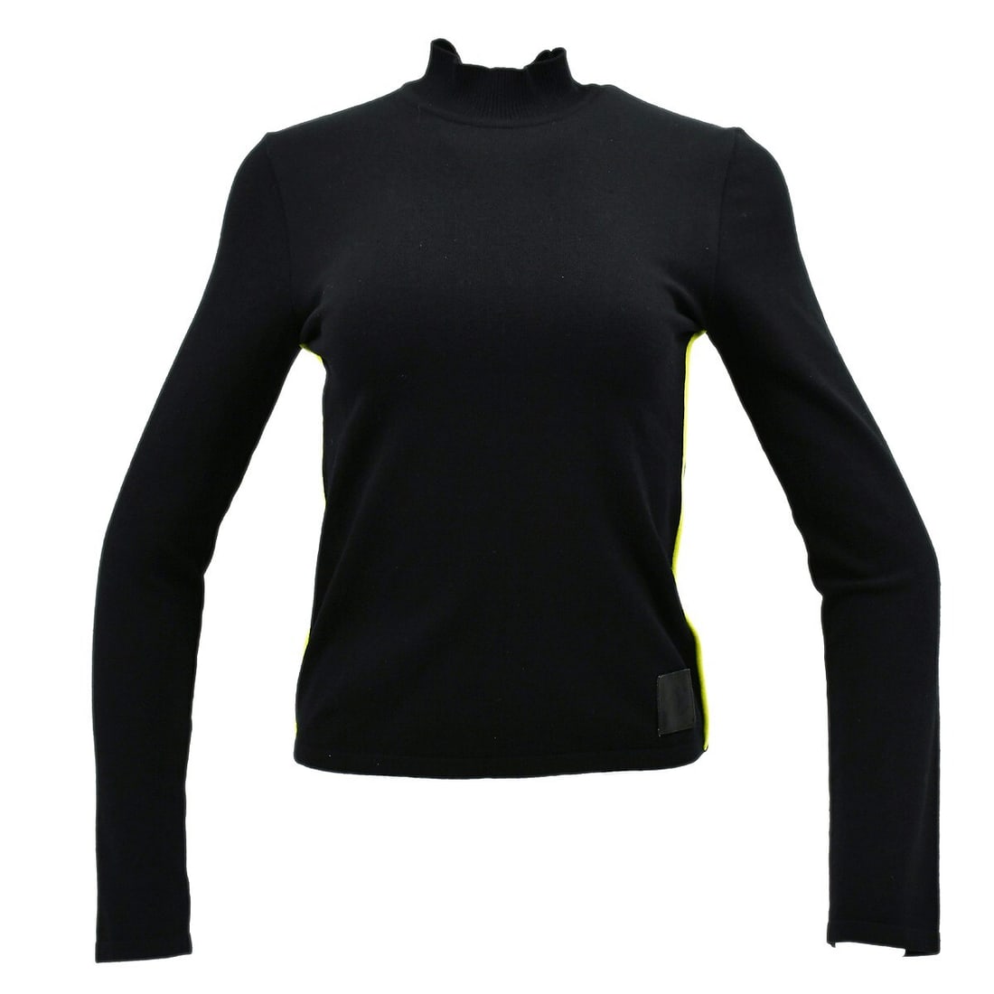 Chanel Vintage Sport Line Black Sweater 04A High Neck Long Sleeve: Chanel Vintage Sport Line Black Sweater 04A High Neck Long Sleeve Elevate your casual wardrobe with this vintage Chanel Sport Line Sweater, perfect for the fall and winter seasons. This stylish black 