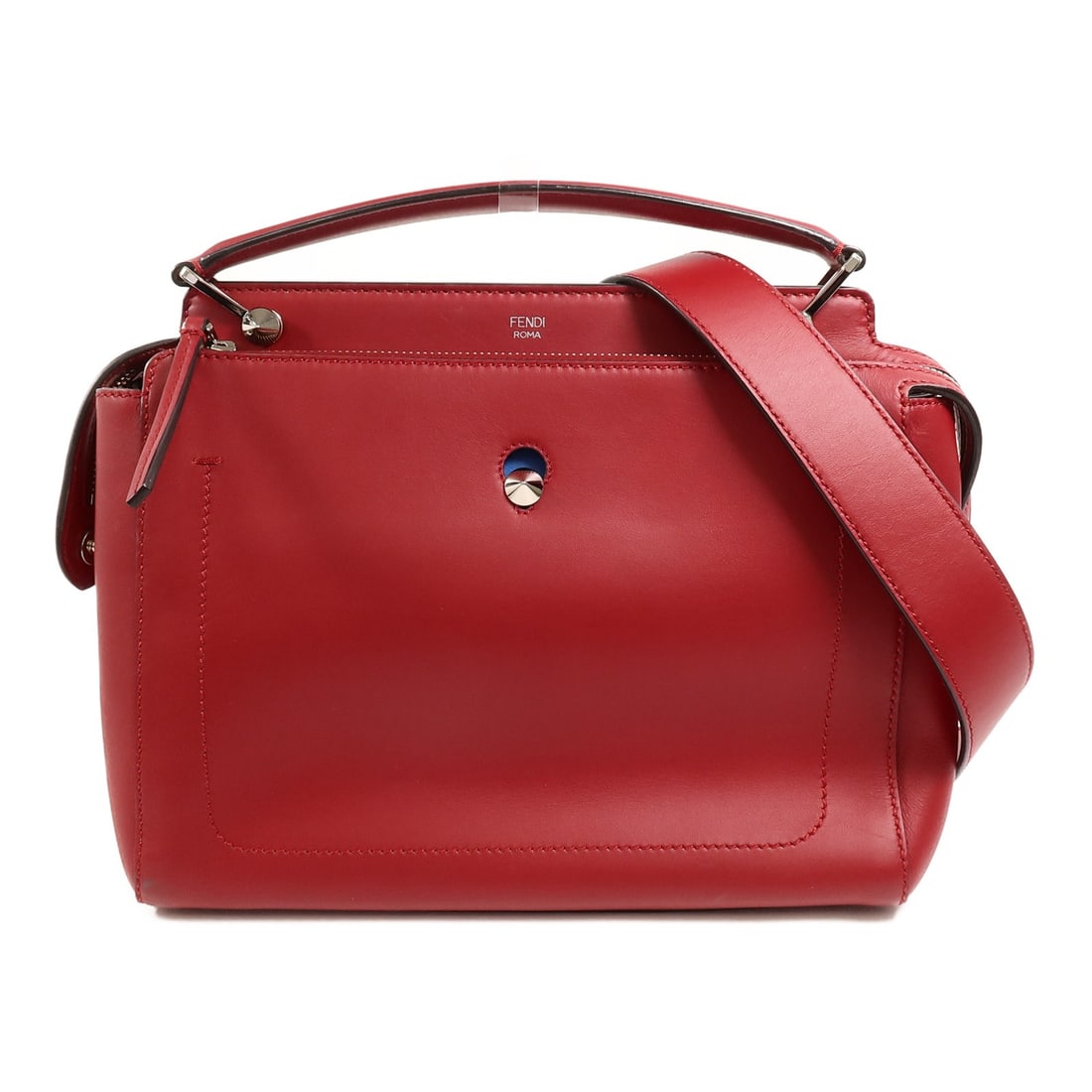 FENDI Dotcom 8BN293 Red Calfskin 2 Way Shoulder Bag: FENDI Dotcom 8BN293 Red Calfskin 2 Way Shoulder Bag This FENDI Dotcom 2 Way Shoulder Bag is crafted from luxurious red calfskin leather and offers versatile carrying options. Designed for women, it fe