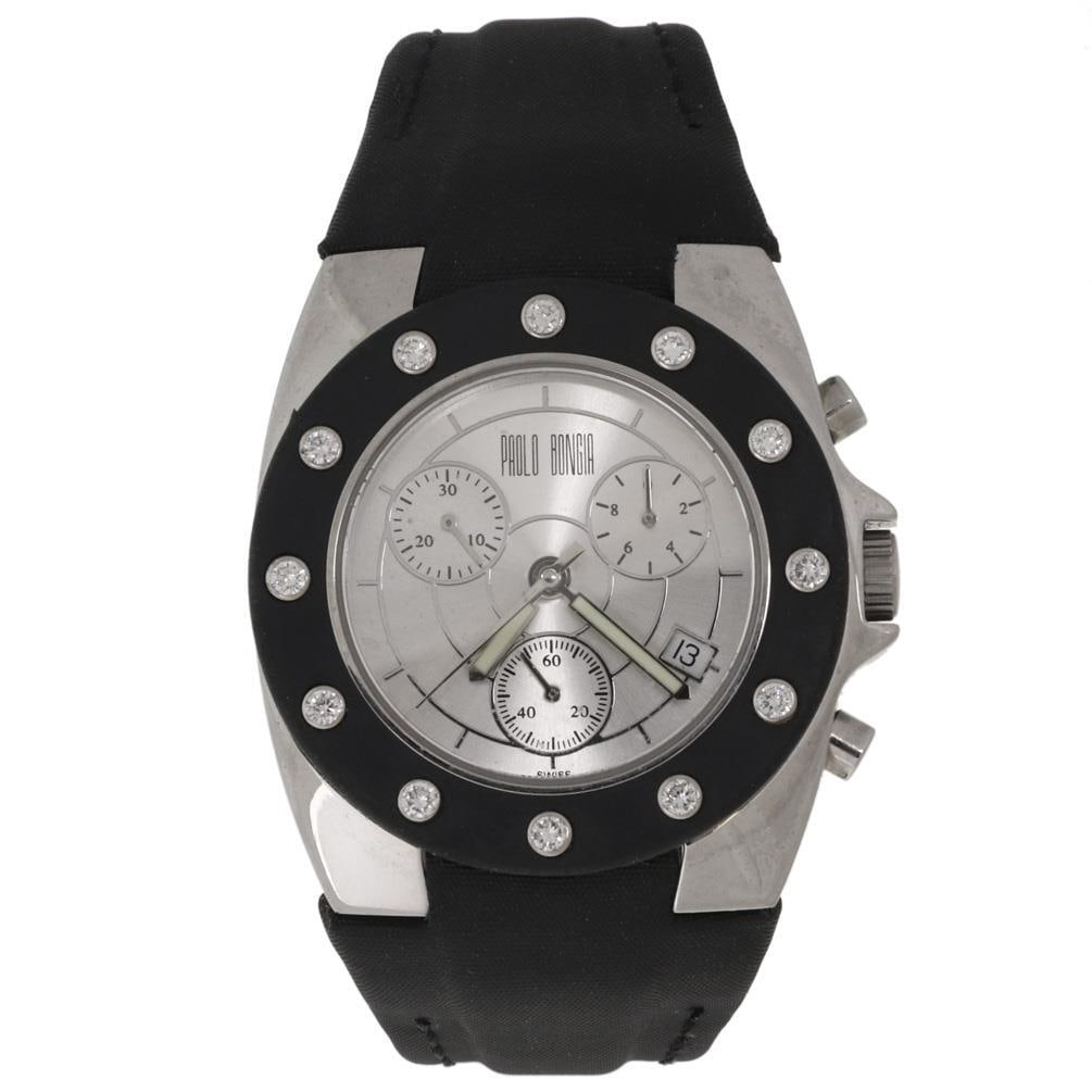 Paolo Bongia Rueda Limited Edition Diamond Date Watch 53/500: Paolo Bongia Rueda Limited Edition Diamond Date Watch 53/500 Experience the elegance of the Paolo Bongia Rueda Diamond Date Stainless Steel Men's Watch, a limited edition timepiece from the prestigiou