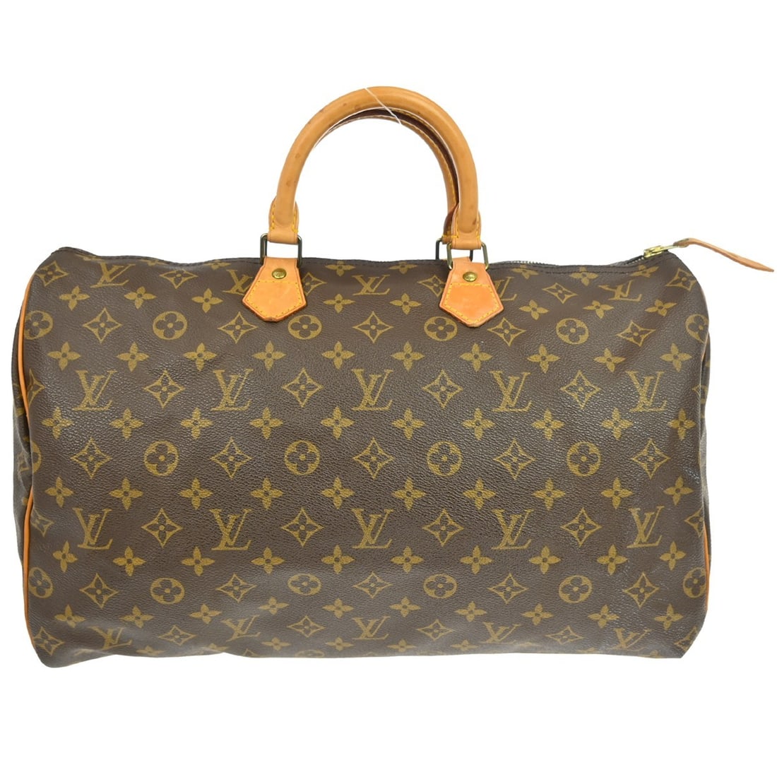 Louis Vuitton Speedy 40 Monogram Canvas Duffle Bag: Louis Vuitton Speedy 40 Monogram Canvas Duffle Bag This Louis Vuitton Speedy 40 duffle handbag features the iconic monogram canvas leather exterior in brown, complemented by double handles and a zip c