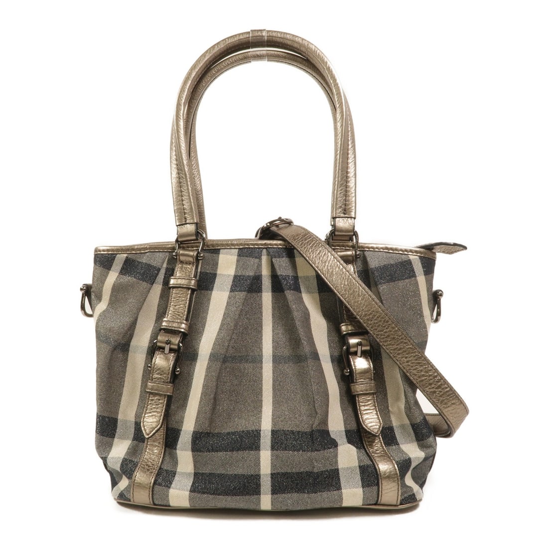 Burberry Beat Check Lowry Gray Canvas Tote Shoulder Bag: Burberry Beat Check Lowry Gray Canvas Tote Shoulder Bag This Burberry Beat Check Lowry tote is a versatile 2-way shoulder bag crafted from durable canvas in a stylish grey color. Featuring both tote a