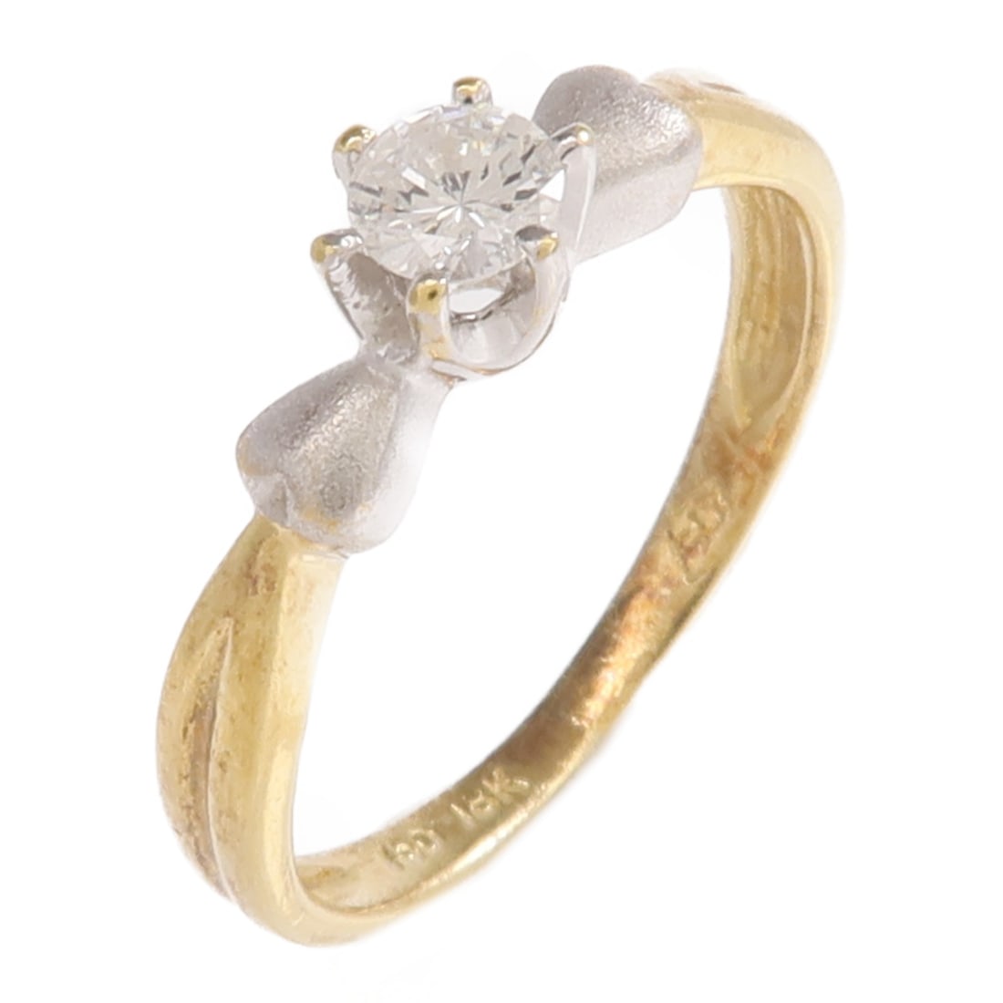 JEWELRY 18K Yellow Gold Diamond Ring Size 3.5 (1 of 8)