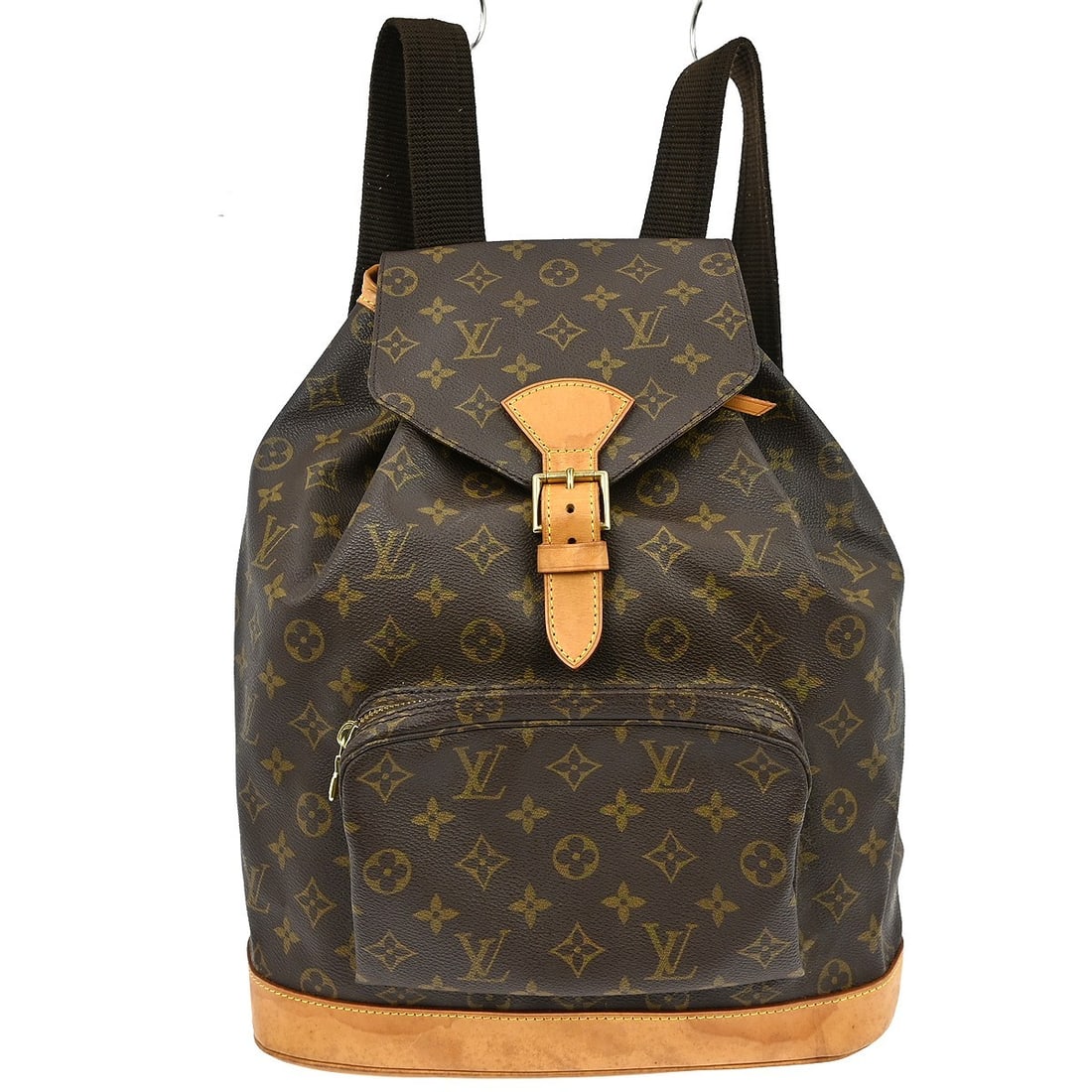 Louis Vuitton Montsouris GM Monogram Canvas Backpack M51135: Louis Vuitton Montsouris GM Monogram Canvas Backpack M51135 This Louis Vuitton Montsouris GM backpack features the iconic monogram canvas with leather trim and a beige handle and straps. The large-siz