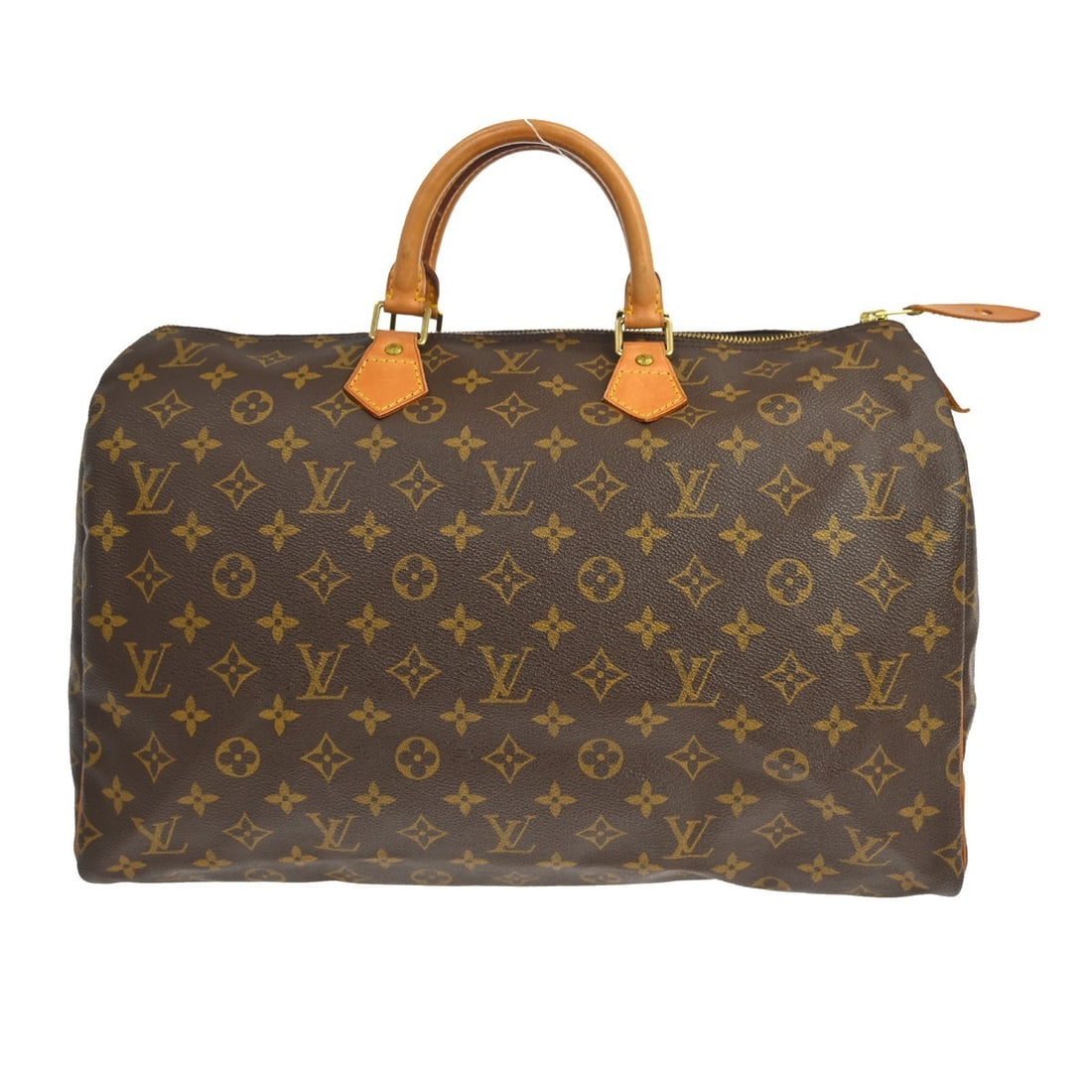 Louis Vuitton Speedy 40 Monogram Canvas Duffle Bag: Louis Vuitton Speedy 40 Monogram Canvas Duffle Bag This Louis Vuitton Speedy 40 duffle handbag features the iconic monogram canvas leather in brown, complemented by double handles and a zip closure. T