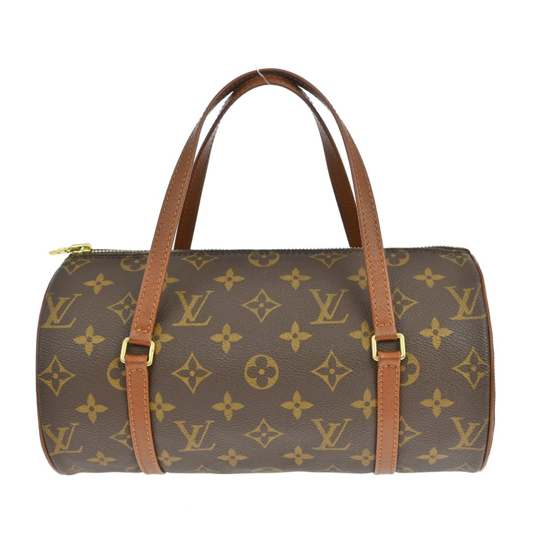 Louis Vuitton Papillon 26 Monogram Canvas Top Handle Bag: Louis Vuitton Papillon 26 Monogram Canvas Top Handle Bag This Louis Vuitton Papillon 26 handbag features the iconic Monogram canvas leather exterior with double handles and a zippered closure. The med
