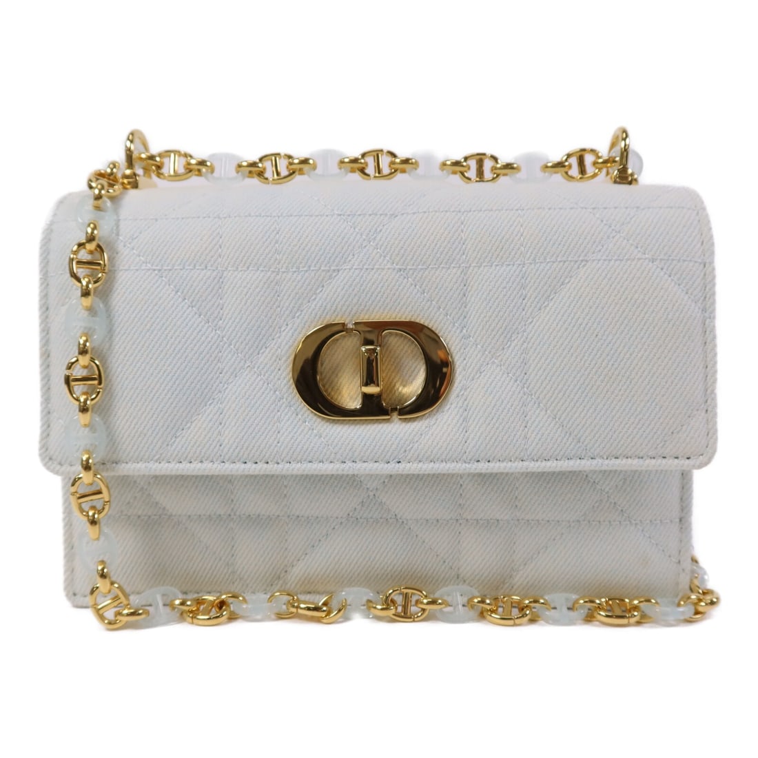 Dior Miss Caro Denim Blue Chain Shoulder Bag S5169UTJA: Dior Miss Caro Denim Blue Chain Shoulder Bag S5169UTJA This elegant Christian Dior CD Miss Caro Chain Shoulder Bag is a stylish accessory perfect for any occasion. Crafted from high-quality denim in a