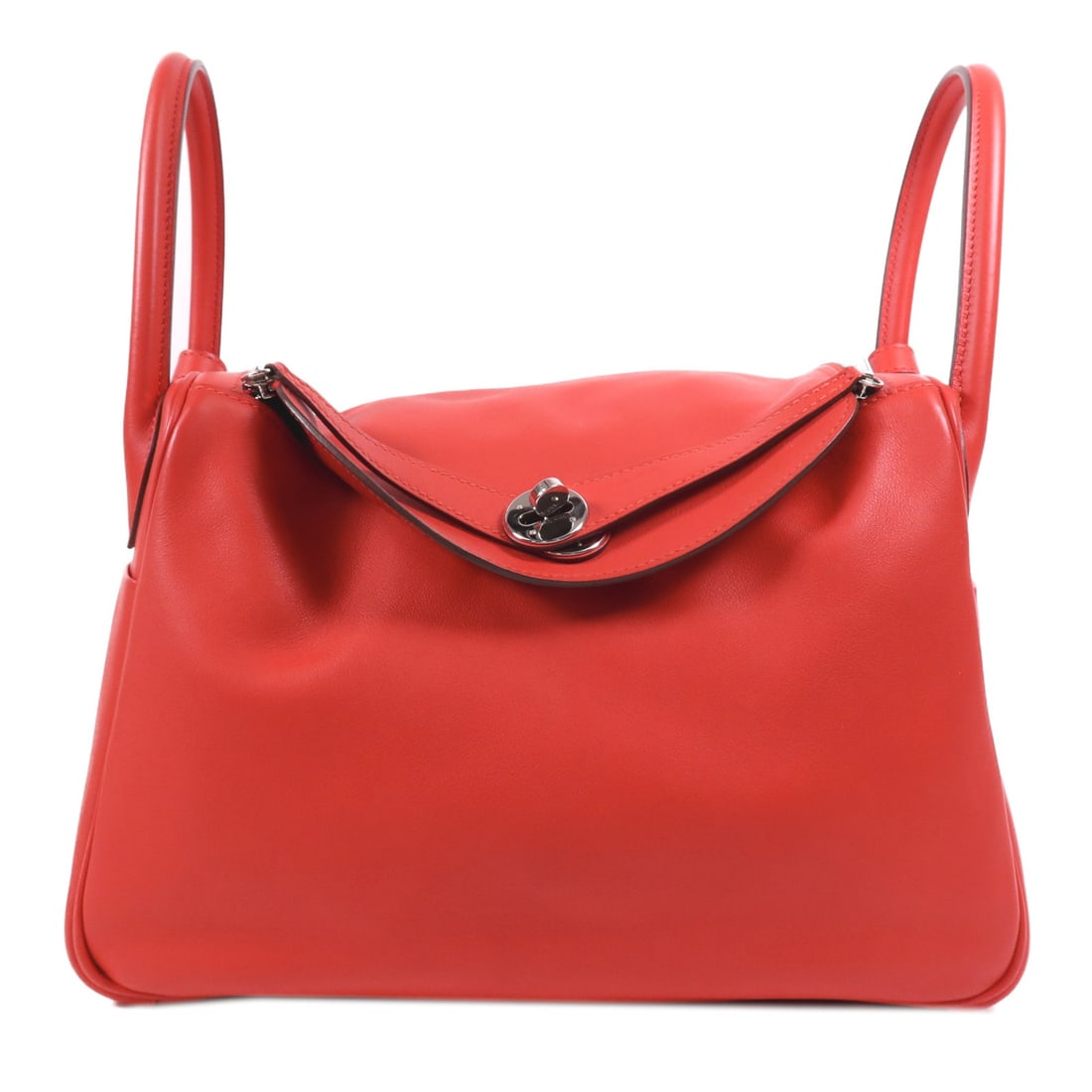 HERMES Lindy 30 Red Calfskin 2 Way Shoulder Bag (1 of 16)