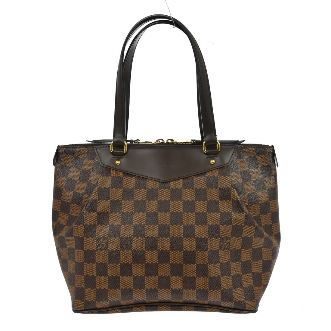 Louis Vuitton Westminster PM Damier Canvas Tote Bag: Louis Vuitton Westminster PM Damier Canvas Tote Bag This Louis Vuitton Damier Westminster PM Shoulder Bag features the iconic check pattern in brown Damier canvas leather with leather handles and acce