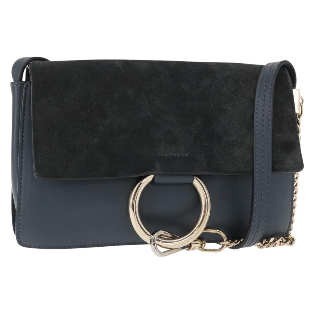 Chloe Faye Green Suede Leather Shoulder Bag: Chloe Faye Green Suede Leather Shoulder Bag This Chloe Faye shoulder bag for women features green suede construction with metal fittings. The pre-owned bag measures 24cm x 14cm x 2cm and was made in S