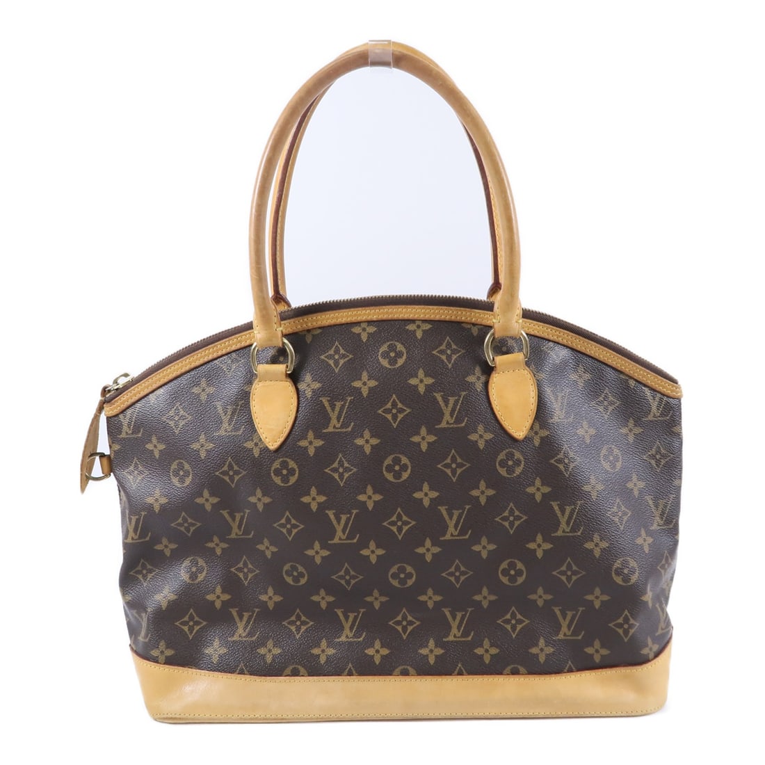 Louis Vuitton Lockit Horizontal Monogram Brown PVC Handbag GHW: Louis Vuitton Lockit Horizontal Monogram Brown PVC Handbag GHW This Louis Vuitton Lockit Horizontal Shoulder Bag features the iconic monogram pattern on brown PVC coated canvas. Designed for women, it