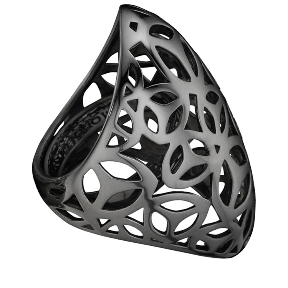Di Modolo Sahara Ring Plated Black Rhodium Sterling Silver Size 7: Di Modolo Sahara Ring Plated Black Rhodium Sterling Silver Size 7 Showcase your elegance with the Di Modolo Sahara Ring, meticulously crafted in plated black rhodium over sterling silver. This stunnin