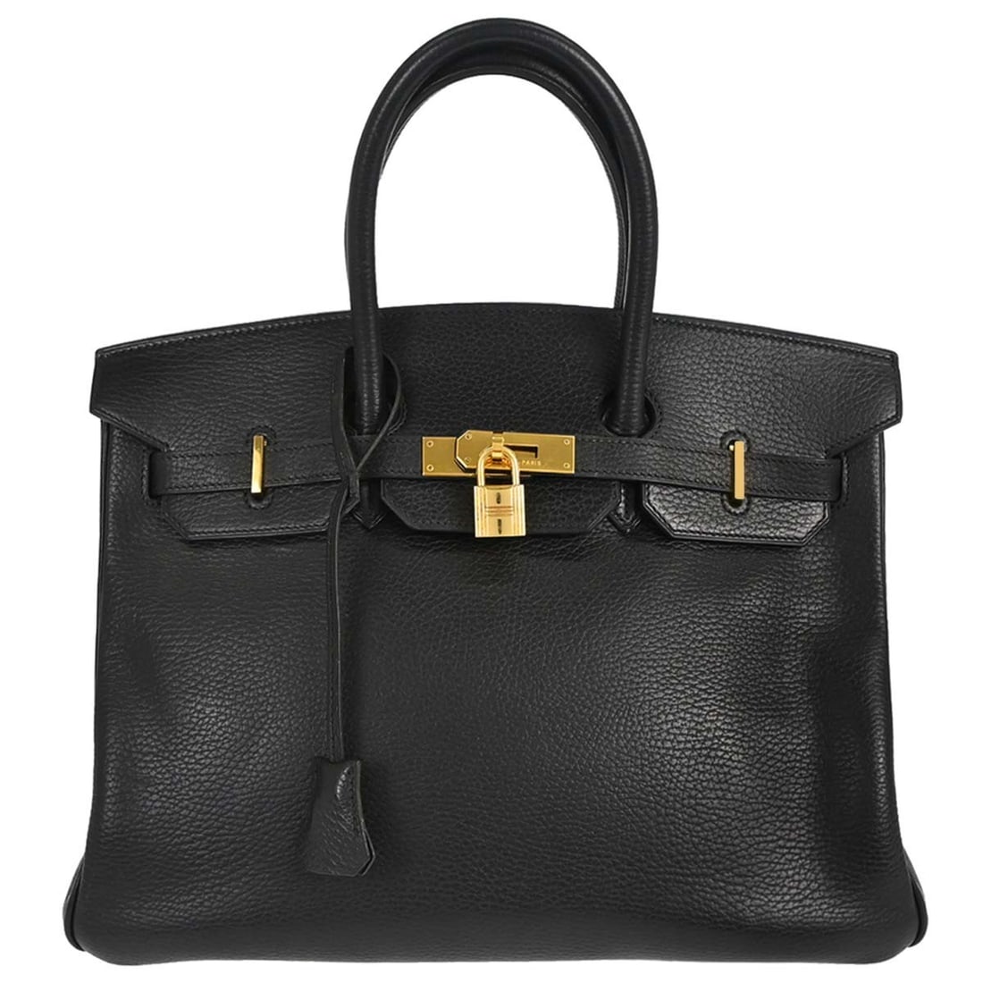 Hermes Birkin 35 Black Ardennes Leather Top Handle Bag: Hermes Birkin 35 Black Ardennes Leather Top Handle Bag This Hermes Birkin 35 handbag is crafted from black Ardennes leather and features a large size with double handles and a turnlock closure. The ba