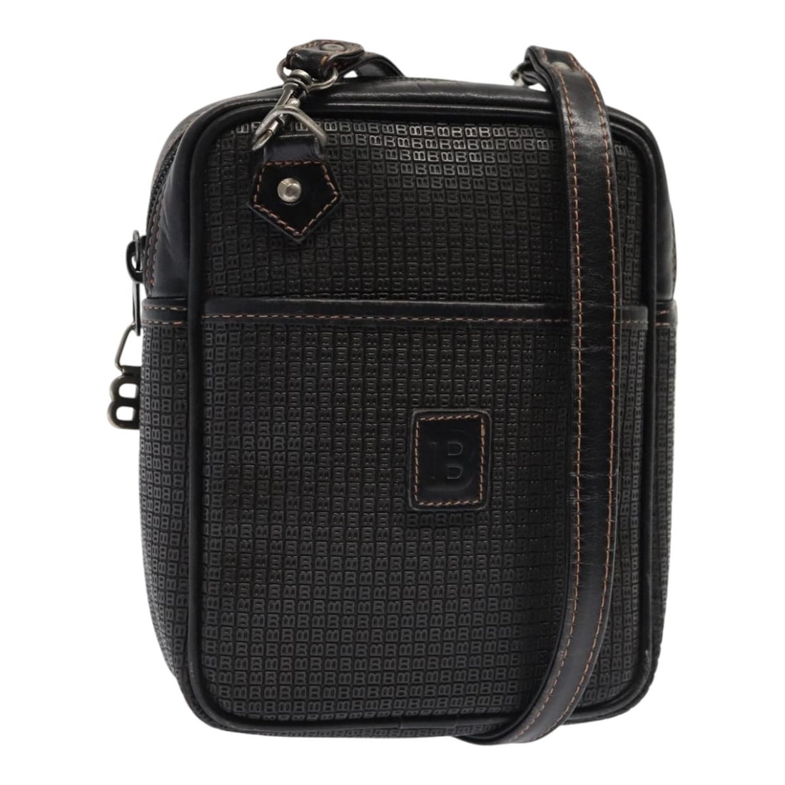 Bally Vintage Black PVC Leather Shoulder Bag: Bally Vintage Black PVC Leather Shoulder Bag This Bally vintage shoulder bag features a classic black PVC exterior with leather accents. Designed for unisex use, it offers a compact and functional sty