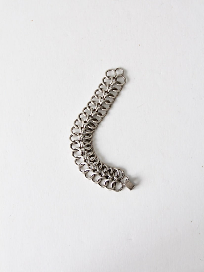 Vintage Danecraft Sterling Silver 1960s Modernist Bracelet (1 of 9)
