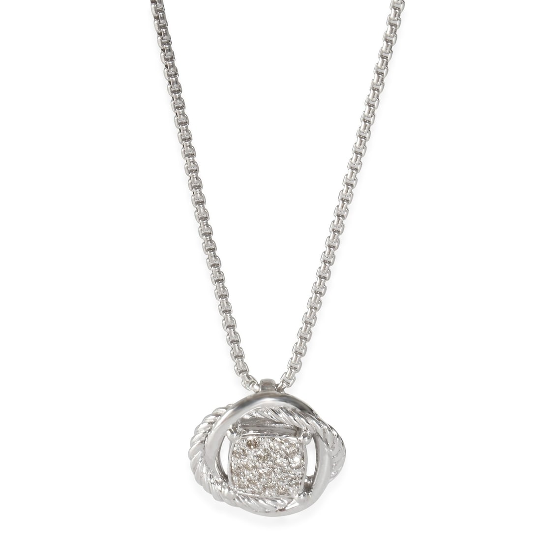 David Yurman Petite Infinity diamond sterling silver pendant (1 of 4)