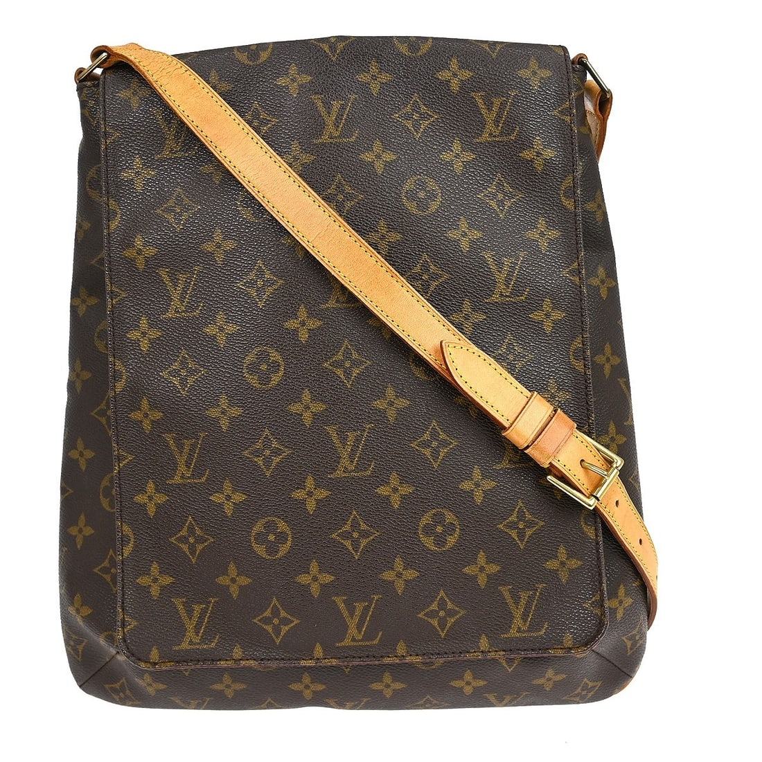 Louis Vuitton Monogram Musette Brown Shoulder Bag M51256: Louis Vuitton Monogram Musette Brown Shoulder Bag M51256 This Louis Vuitton Musette shoulder bag features the iconic monogram canvas in a classic brown color. Designed with a medium size, it includes 