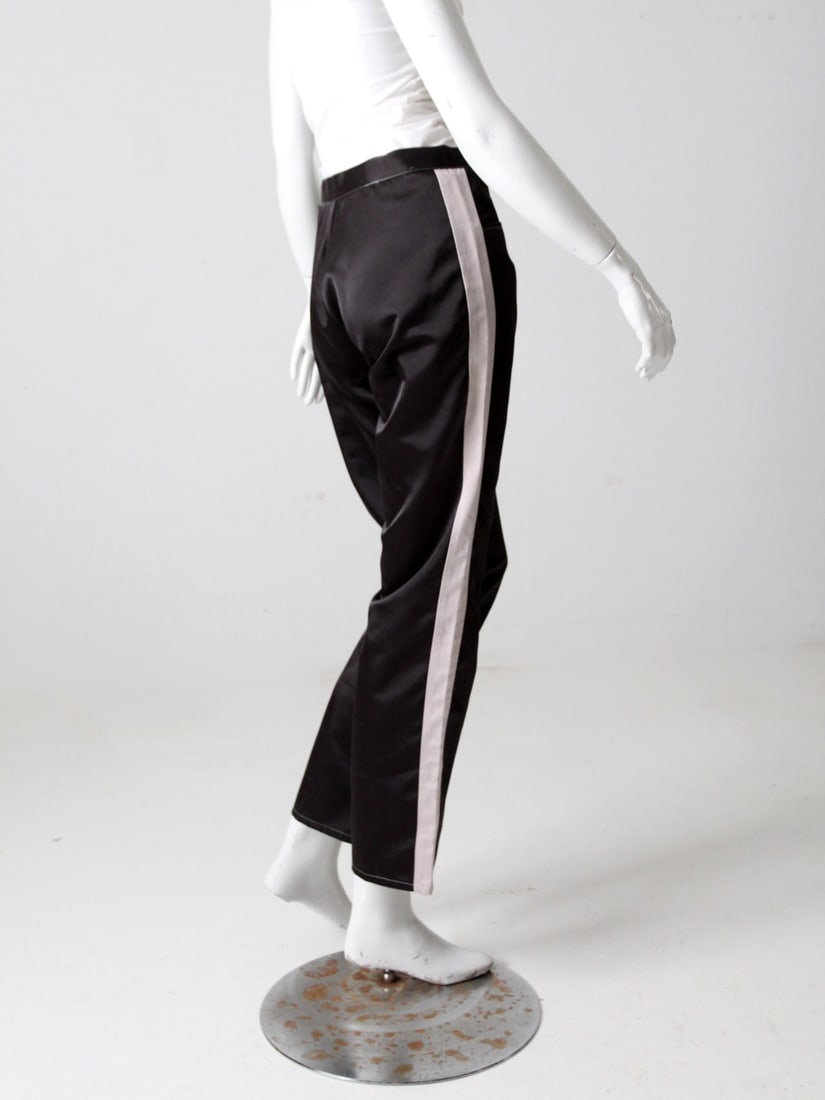 Dollhouse Vintage 90s Black Track Pants with Gray Stripe (1 of 12)