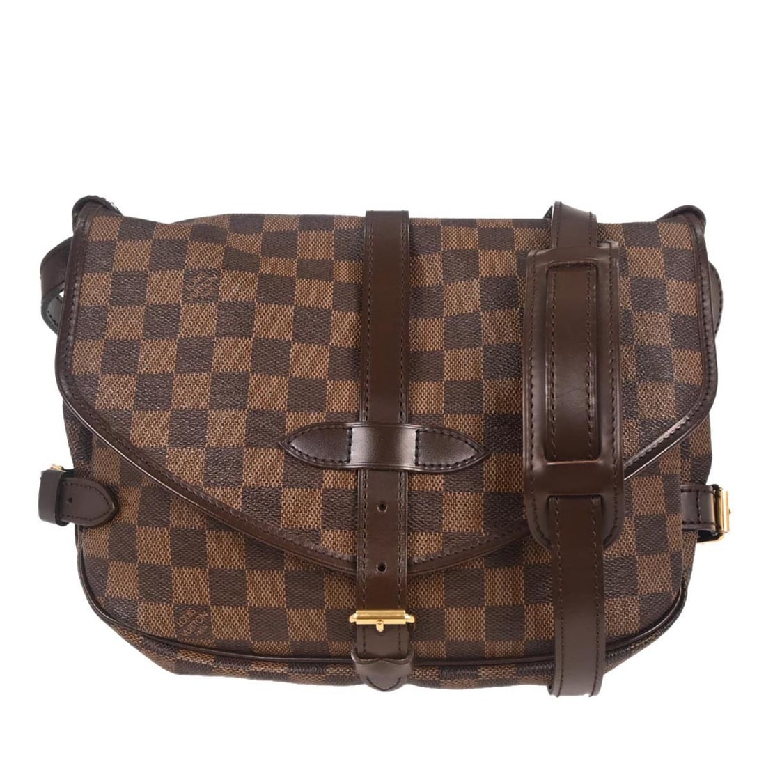 Louis Vuitton Saumur 30 Damier Ebene Brown Shoulder Bag: Louis Vuitton Saumur 30 Damier Ebene Brown Shoulder Bag This Louis Vuitton Saumur 30 Messenger Shoulder Bag features the iconic Damier Ebene pattern and is crafted from durable Damier canvas in brown.