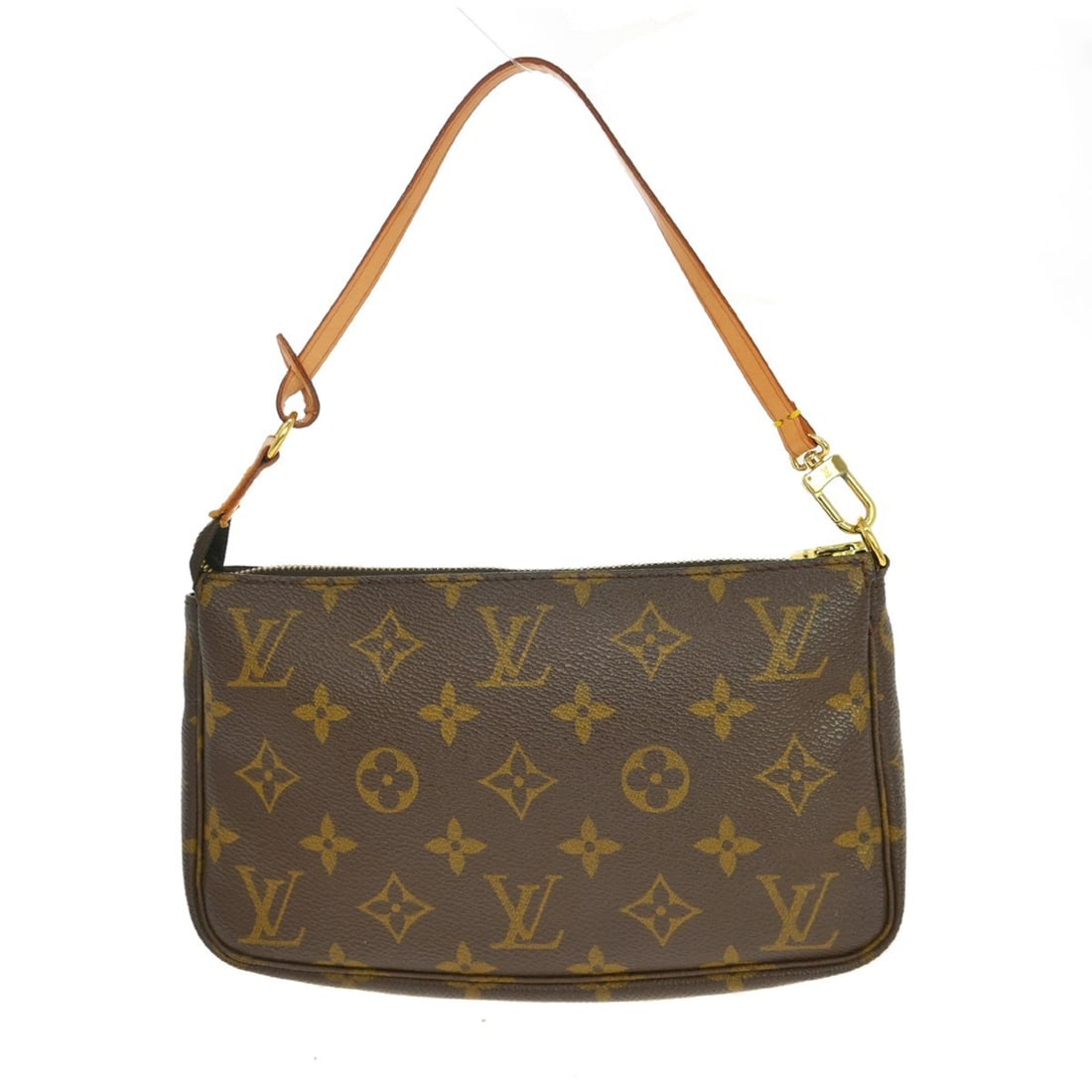 Louis Vuitton Monogram Pochette Accessoires Brown Canvas Pouch: Louis Vuitton Monogram Pochette Accessoires Brown Canvas Pouch This Louis Vuitton Pochette Accessoires handbag features the iconic monogram canvas leather exterior in brown, complemented by a top hand