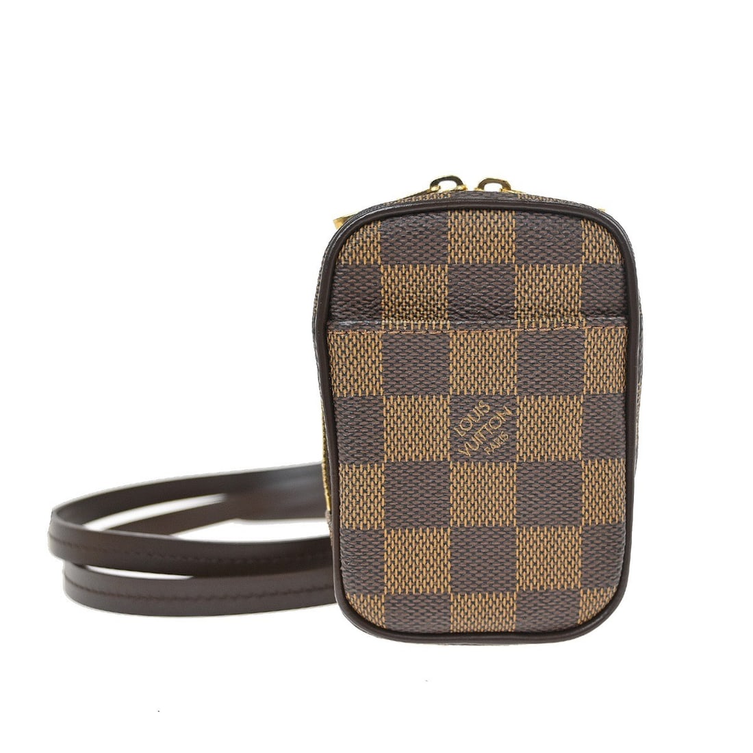 Louis Vuitton Etui Okapi PM Damier Canvas Mini Bag: Louis Vuitton Etui Okapi PM Damier Canvas Mini Bag This Louis Vuitton Damier Etui Okapi PM is a mini shoulder bag crafted from Damier canvas leather with leather handles and strap. It features a brown