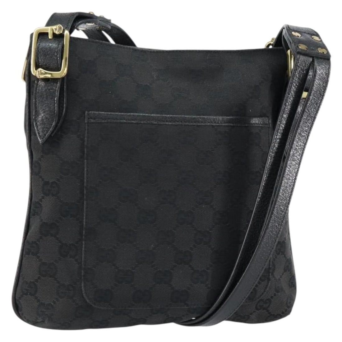 Gucci Black Canvas Monogram Vintage Shoulder Bag for Women (1 of 18)