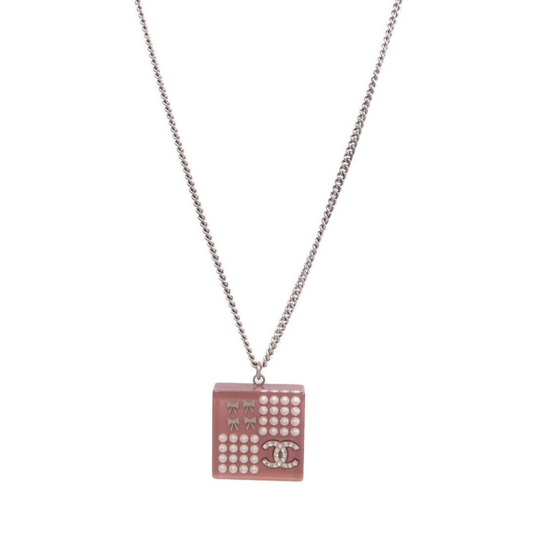 Brown PVC Necklace with CC Logo by CHANEL: Brown PVC Necklace with CC Logo by CHANEL This is a CHANEL CC necklace featuring a brown PVC construction. The necklace is designed in a regular size and does not include any stones. It is crafted in 