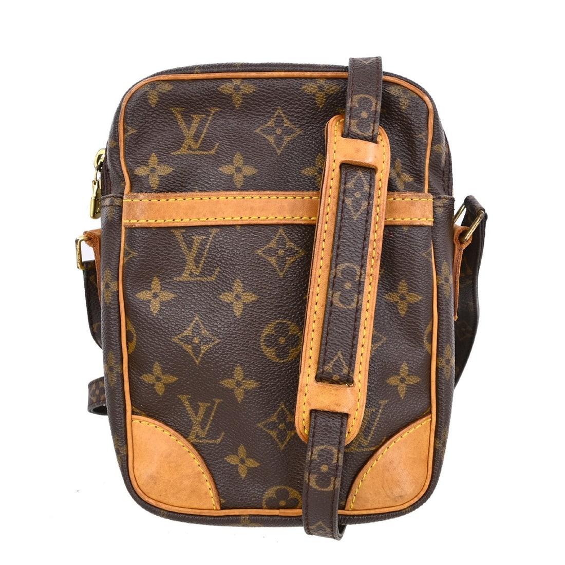 Louis Vuitton Danube Monogram Crossbody Bag M45266: Louis Vuitton Danube Monogram Crossbody Bag M45266 This Louis Vuitton Danube shoulder bag features the iconic monogram canvas leather exterior and a medium-sized, crossbody style. The bag is designed 