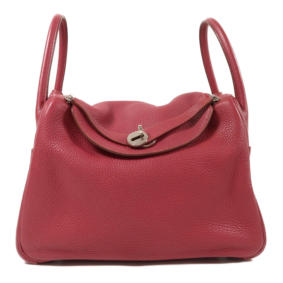 HERMES Lindy 30 Purple Calfskin 2Way Shoulder Bag: HERMES Lindy 30 Purple Calfskin 2Way Shoulder Bag This Hermes Lindy 30 is a versatile 2-way shoulder bag crafted from Clemence calfskin leather in a rich purple hue. Designed for both style and practi