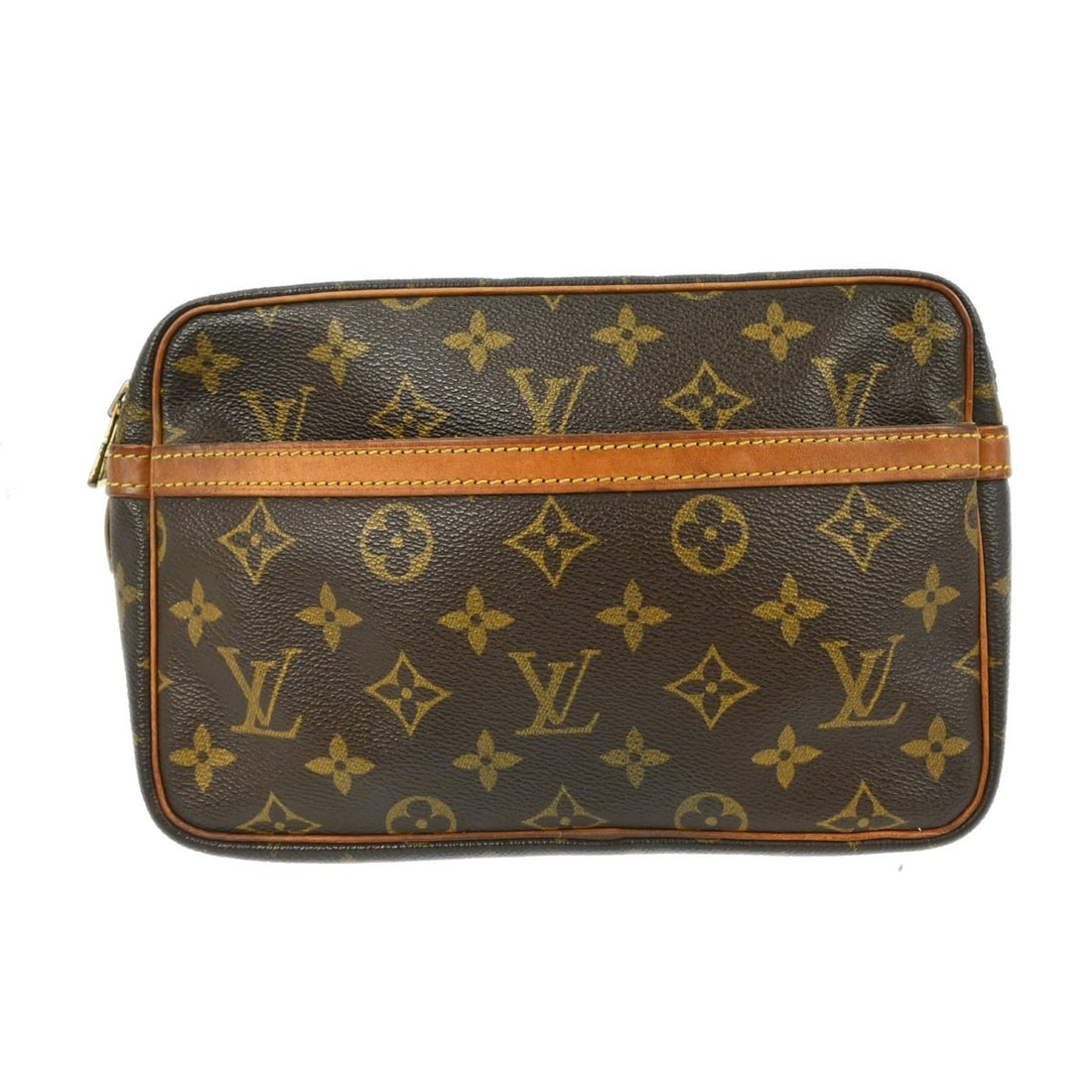 Louis Vuitton Monogram Compiegne 23 Vintage Clutch Bag M51847: Louis Vuitton Monogram Compiegne 23 Vintage Clutch Bag M51847 This vintage Louis Vuitton Compiegne 23 clutch bag features the iconic monogram canvas with leather trim. Designed in a medium size, it of