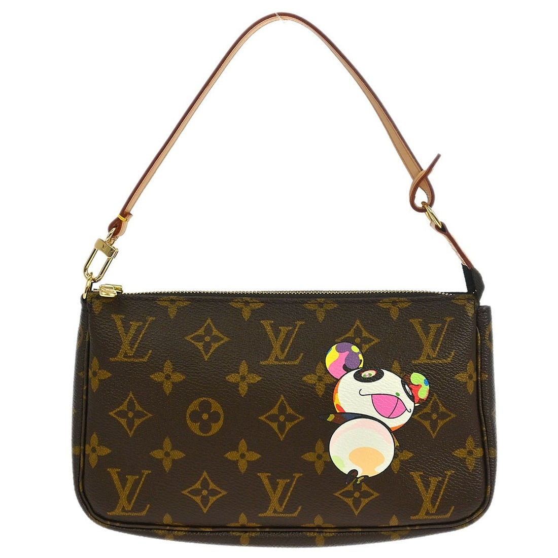 Louis Vuitton Monogram Panda Pochette Accessoires Handbag M51981: Louis Vuitton Monogram Panda Pochette Accessoires Handbag M51981 The Louis Vuitton Monogram Panda Pochette Accessoires Handbag is a stylish accessory perfect for casual occasions. This medium-sized ha