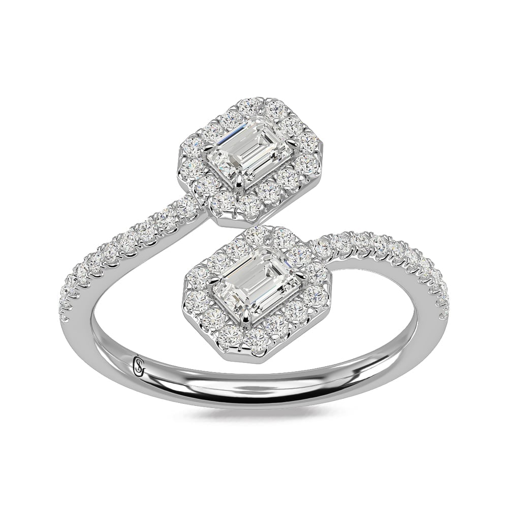 14K White Gold Diamond 7/8 Ct.Tw Fashion Ring: 14K White Gold Diamond 7/8 Ct.Tw Fashion Ring 14k White Gold Stone Color: G-h Stone Clarity: Si Each ring is presented in standard size 6.5. Complimentary resizing is available between sizes 510 (in 1