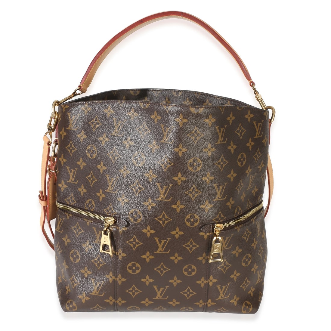 Louis Vuitton Melie Monogram Canvas Shoulder Bag: Louis Vuitton Melie Monogram Canvas Shoulder Bag This Louis Vuitton Monogram Canvas Melie Hobo is a pre-owned shoulder bag crafted from brown canvas with gold-tone hardware. It features an open top cl