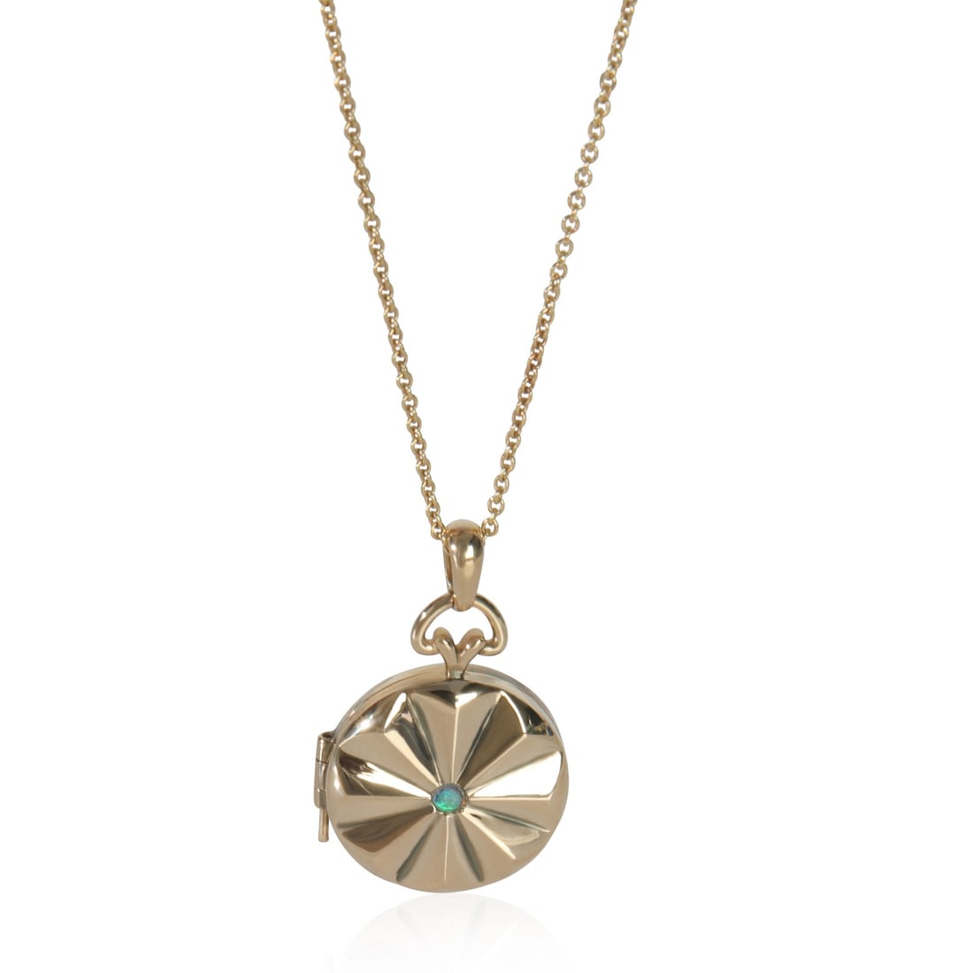 14K Yellow Gold Round Opal Locket Pendant for Women: 14K Yellow Gold Round Opal Locket Pendant for Women This exquisite Yellow Gold Opal Round Locket Pendant is a stunning addition to any jewelry collection. Crafted from 14K yellow gold, this pendant fe