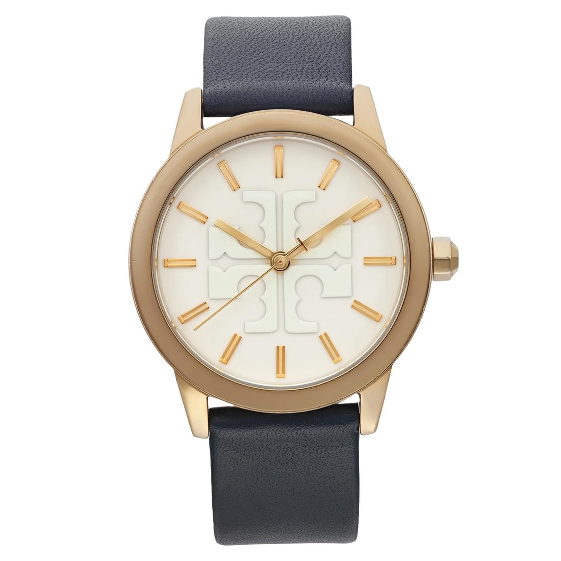 Tory Burch Gigi Gold Plated Stainless Steel Watch TBW2008: Tory Burch Gigi Gold Plated Stainless Steel Watch TBW2008 This stylish Tory Burch Gigi Series wristwatch blends elegance with casual flair. The watch features a striking gold-plated stainless steel ca