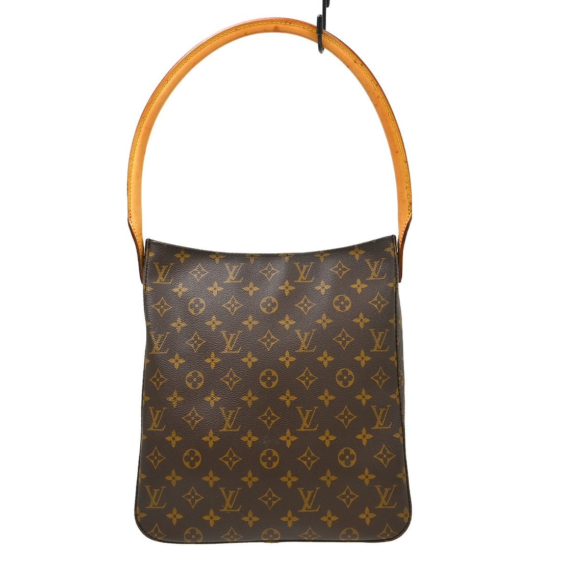 Louis Vuitton Looping GM Monogram Shoulder Bag M51145: Louis Vuitton Looping GM Monogram Shoulder Bag M51145 This Louis Vuitton Looping GM shoulder bag features the iconic Monogram pattern on brown leather with a beige leather handle and beige lining. Des