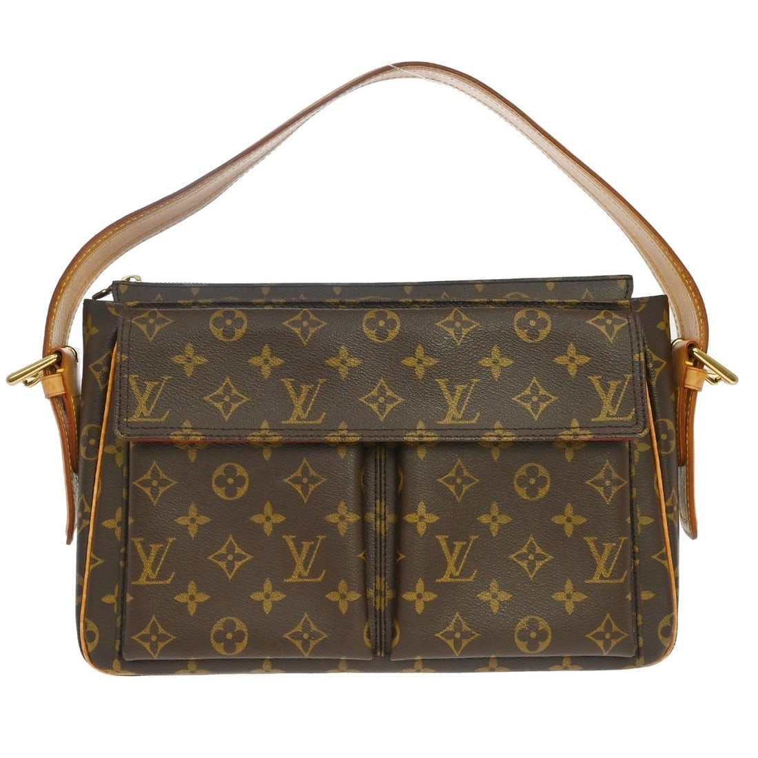 Louis Vuitton Viva Cite GM Monogram canvas shoulder bag: Louis Vuitton Viva Cite GM Monogram canvas shoulder bag This Louis Vuitton Viva Cite GM handbag features the classic Monogram canvas exterior with leather accents and a zip closure. Designed in a larg