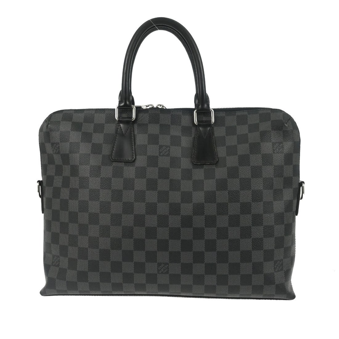 Louis Vuitton Damier Gray Tote Bag Porte Document Jour: Louis Vuitton Damier Gray Tote Bag Porte Document Jour This Louis Vuitton PDJ Porte Document Jour handbag features the iconic Damier Graphite canvas leather exterior with a classic check pattern and l