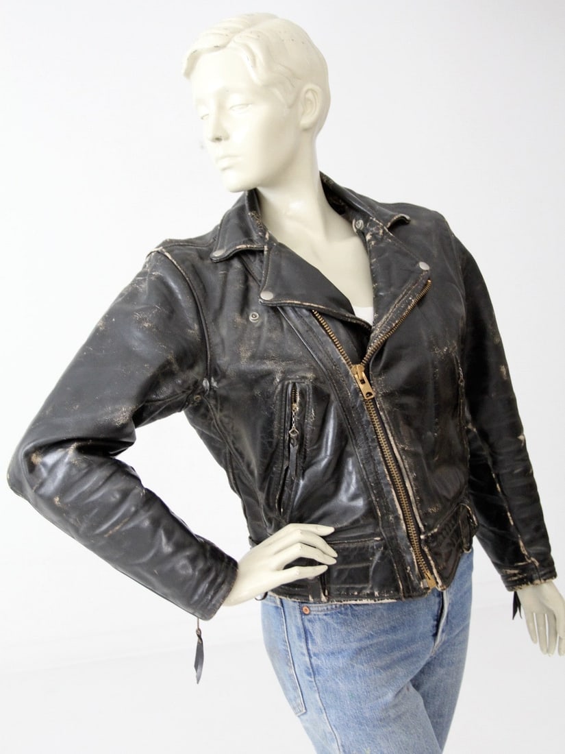 Langlitz Columbia black leather motorcycle jacket vintage (1 of 9)