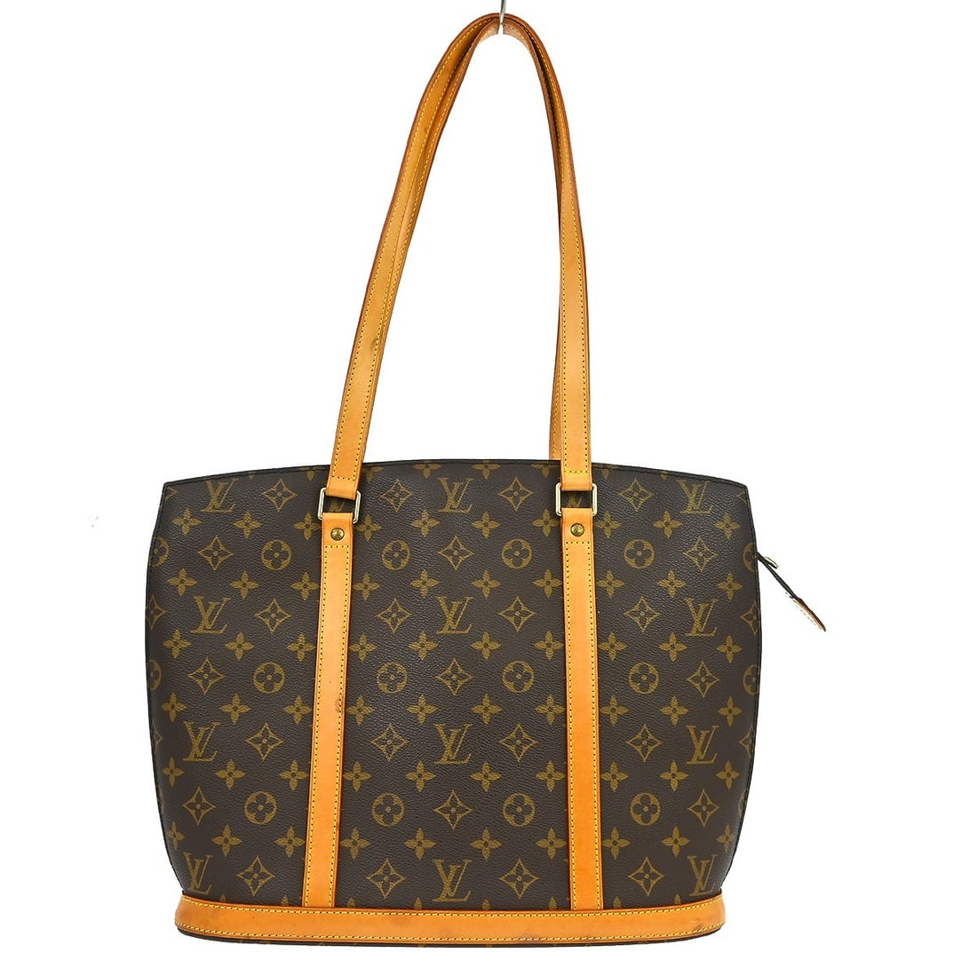 Louis Vuitton Babylone Monogram Canvas Tote Bag: Louis Vuitton Babylone Monogram Canvas Tote Bag This Louis Vuitton Babylone handbag is crafted from monogram canvas leather with beige double leather handles. It features a zip closure, large capacity