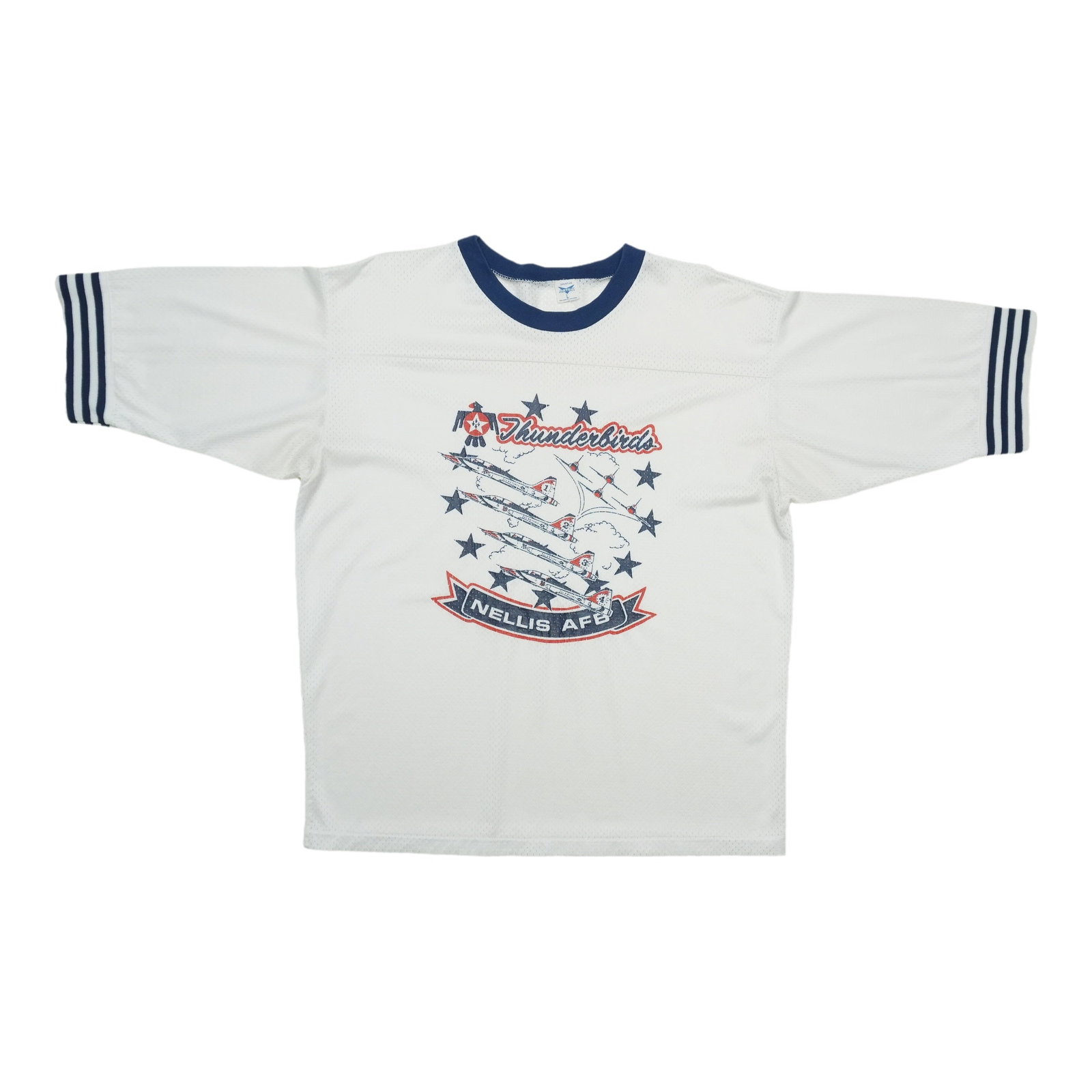 Vintage Thunderbirds Air Force jersey 1980s white nylon Large (1 of 4)