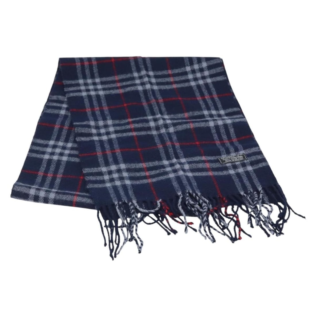 Navy Wool Nova Check Scarf by Burberrys England: Navy Wool Nova Check Scarf by Burberrys England This Burberrys scarf features the iconic Nova Check pattern in navy wool. Designed for women, it offers a classic and versatile accessory crafted in Eng